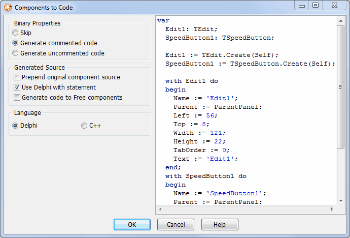 Experts > Components to Code